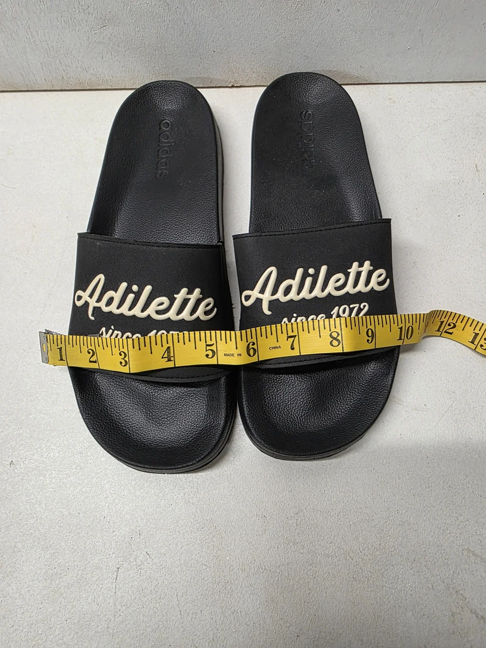 adidas Adilette Shower Slides Mens US 10 Black Since 1972 Cloudfoam GW8747